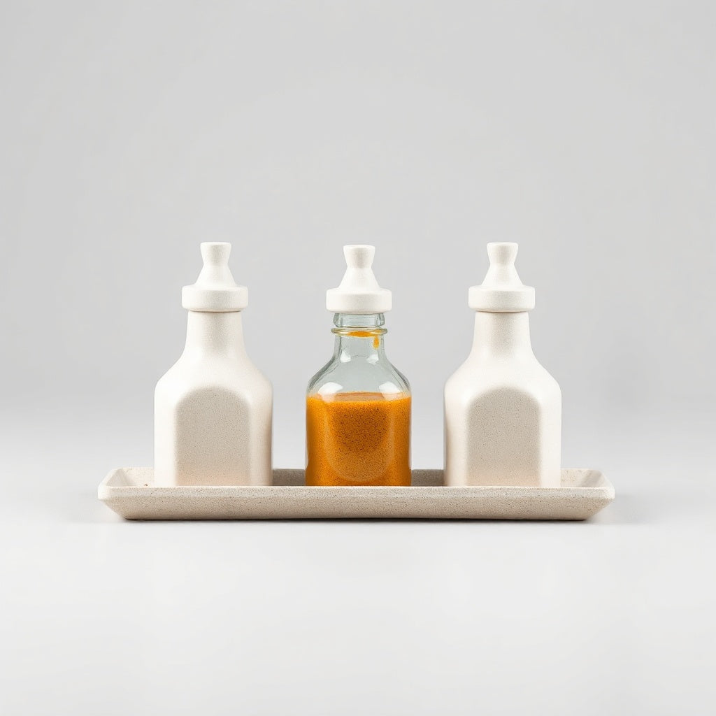 Set à condiments en grès 3 pièces