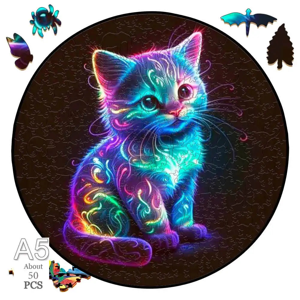 Puzzle en Bois Tigre et Chat