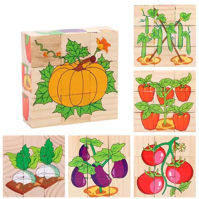 Cubes Puzzle 3D en Bois
