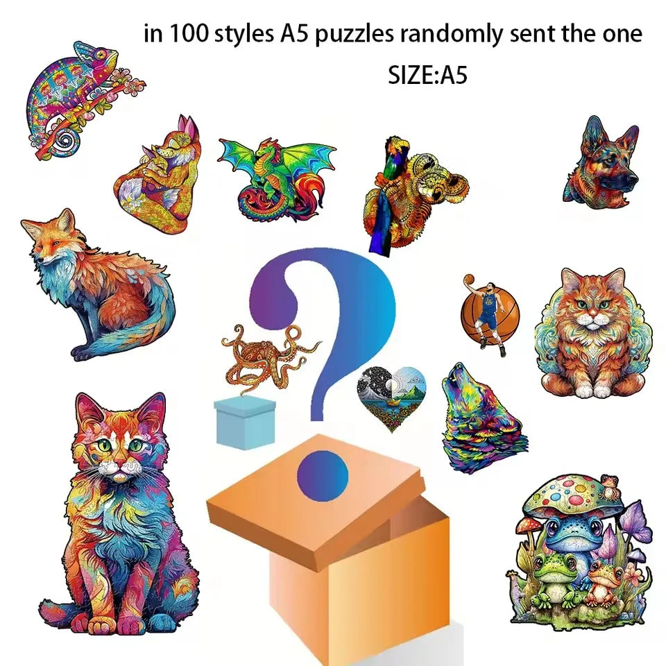 Puzzle en Bois Tigre et Chat