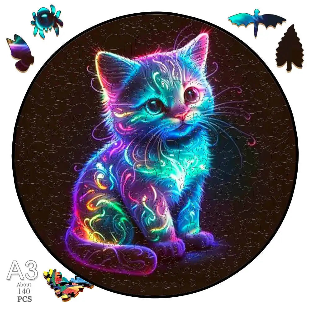 Puzzle en Bois Tigre et Chat