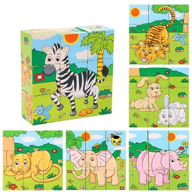 Cubes Puzzle 3D en Bois