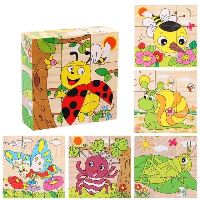 Cubes Puzzle 3D en Bois
