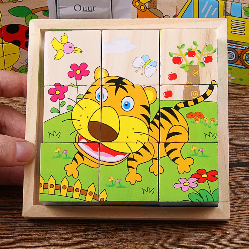 Cubes Puzzle 3D en Bois