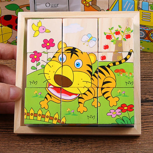 Cubes Puzzle 3D en Bois