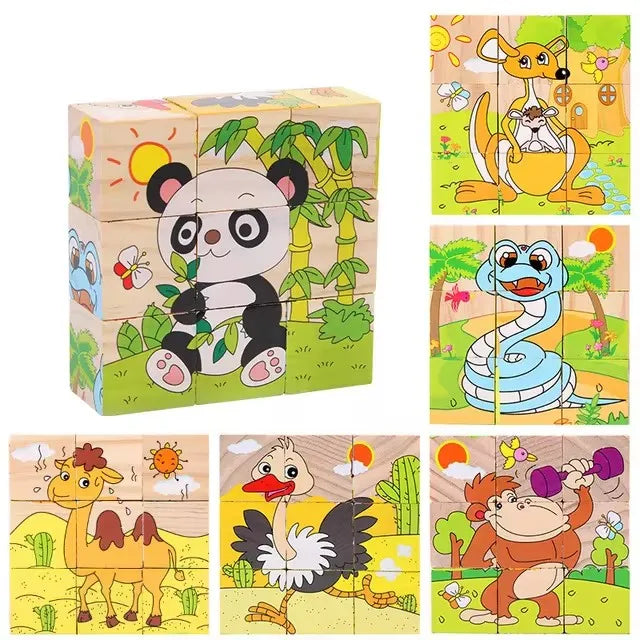 Cubes Puzzle 3D en Bois