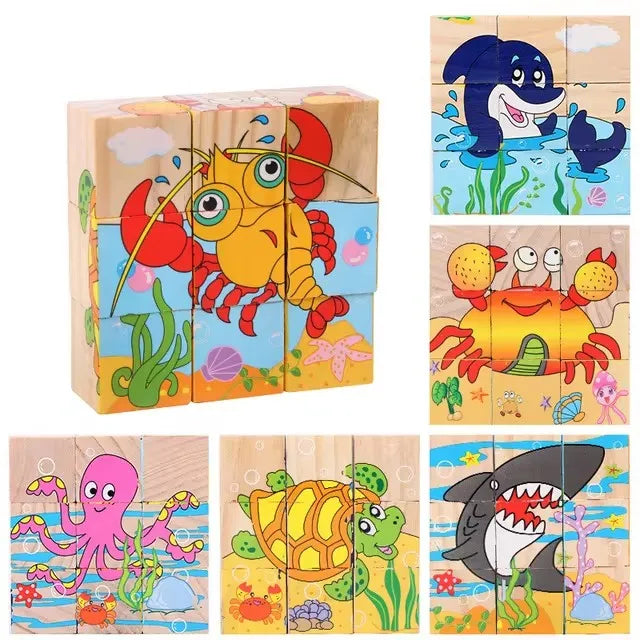 Cubes Puzzle 3D en Bois
